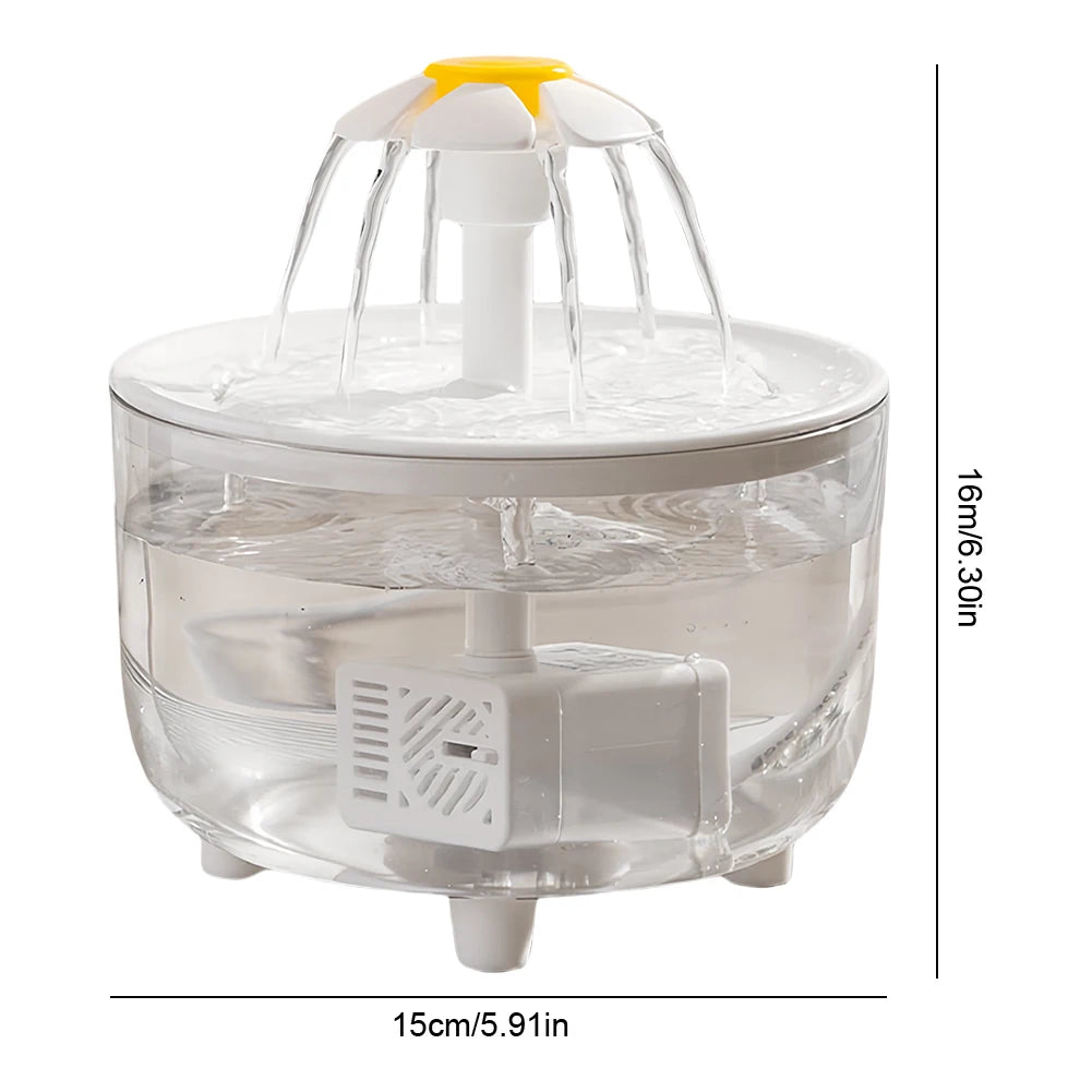 1200ml Pet Drinking Dispenser Drinker USB Cats Water Filter Auto Filter