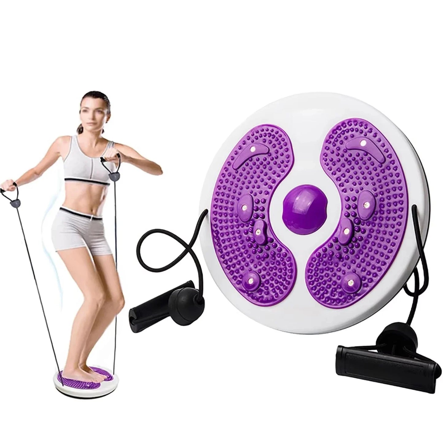 Exercise Waist Twisting Disc, Foot Massage Waist Torsion Disc Fitness Equipment, Portable Magnetic Tension Waist Twisting Machine