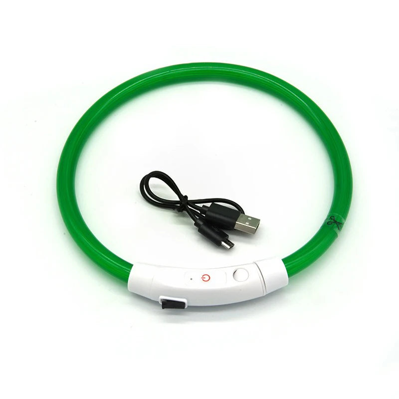 40/50/70cm Size customizable New Dog Luminous Collar, Bright Dog Collar, Glowing Led Light Dog Collar, Light Night Safety