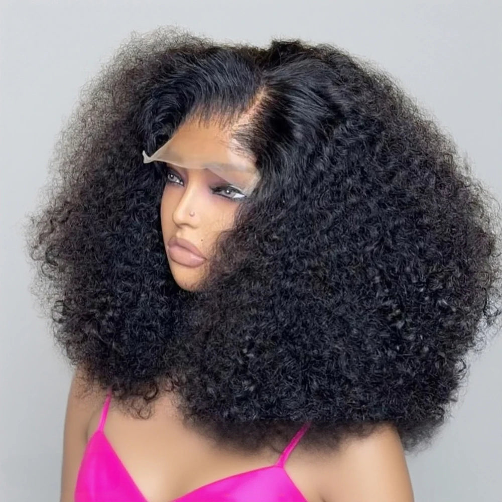 13x6 Short Curly Bob Deep Water Wave Lace Frontal Wigs 7x5 Glueless Wig 100% Human Hair Wig 250% Density 1it2 14 Inch For Women