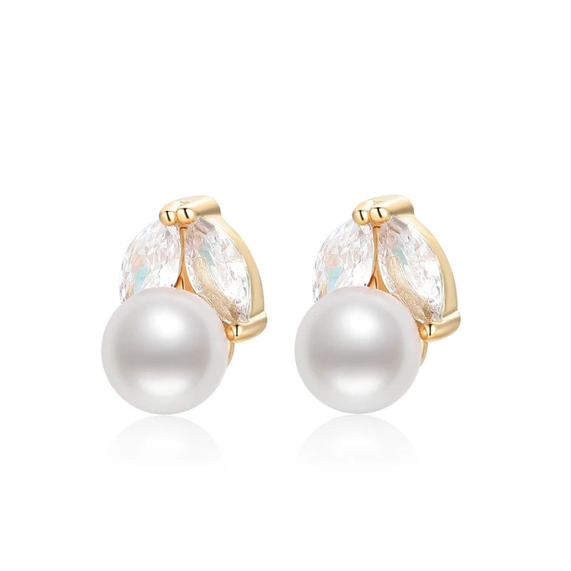 Real Natural Freshwater Pearl Earrings