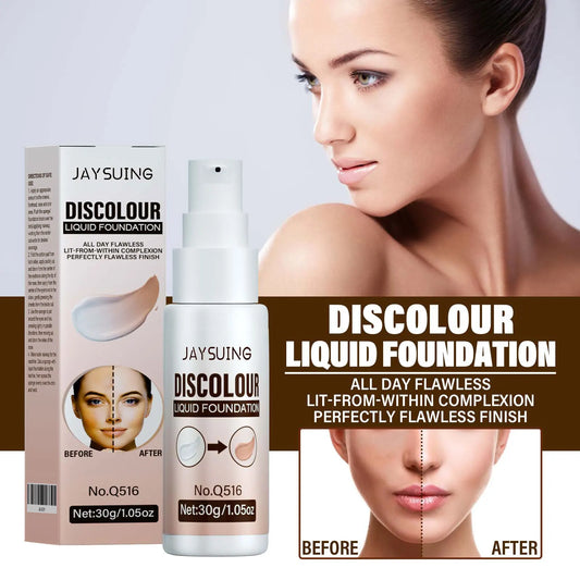 Jaysuing Liquid Foundation, Temperature Color Changing, Waterproof no Creasing Long-lasting Moisturizing.