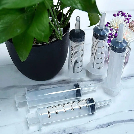 60/100ml Measuring Syringe Reusable Plastic Nutrient Filling Syringe Without Needle Syringe