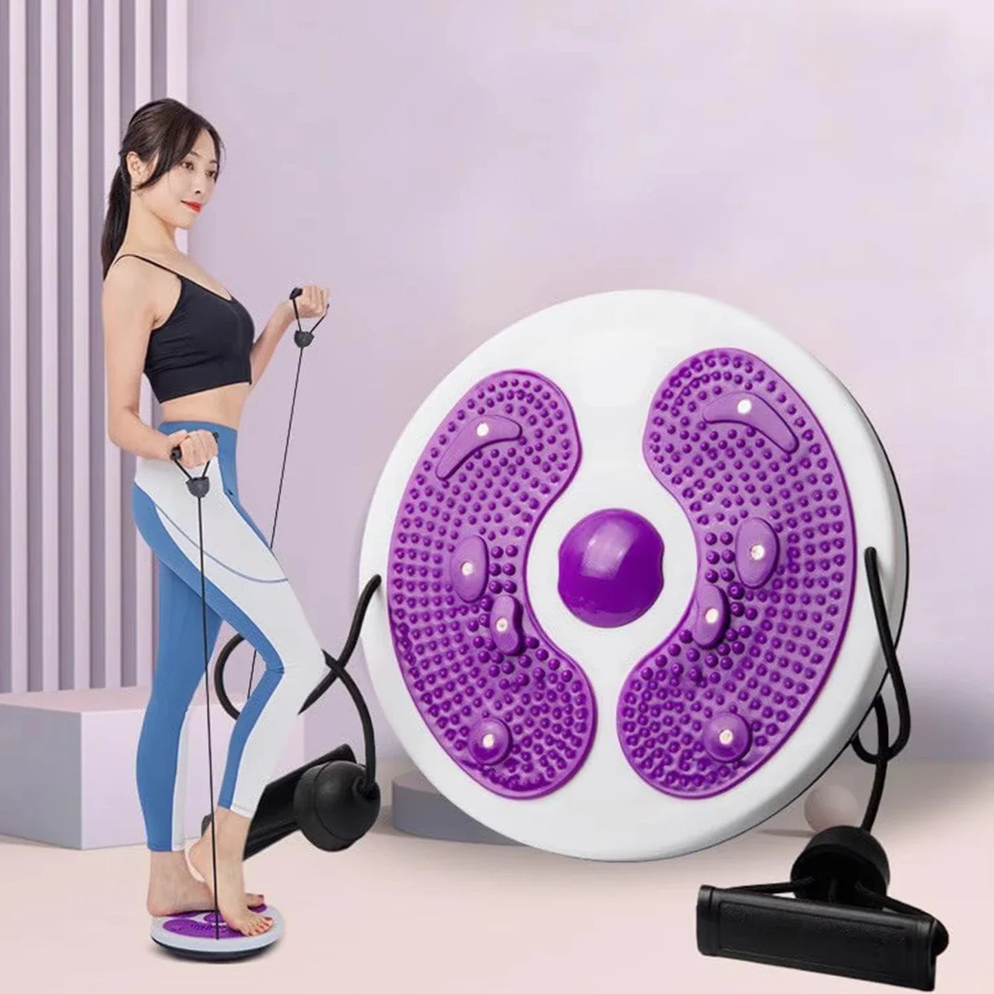 Exercise Waist Twisting Disc, Foot Massage Waist Torsion Disc Fitness Equipment, Portable Magnetic Tension Waist Twisting Machine
