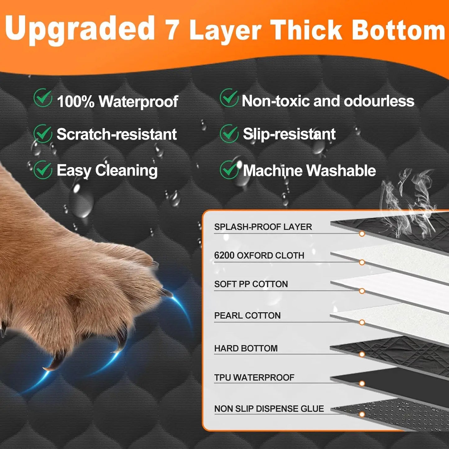 Waterproof Pet Travel Accessories Foldable Dog Car Seat, Car Pet Seat Safety Hammock, Trunk Mat Car Rear Back Seat Protector