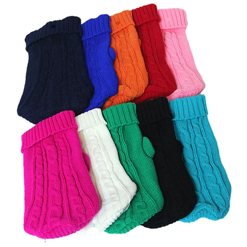 Dog Winter Clothes Knitted Pet Clothes For Small Medium Dogs, Chihuahua Puppy Pet Sweater/Yorkshire Pure Dog Sweater Ropa Perro