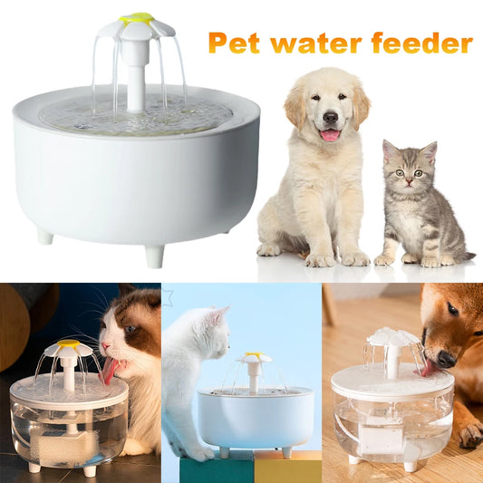 1200ml Pet Drinking Dispenser Drinker USB Cats Water Filter Auto Filter