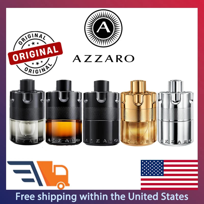 Azzaro Wanted Series Eau de Parfum Spray 100ml, French Original Perfumes Cologne for Men, Attract Women Pheromones.