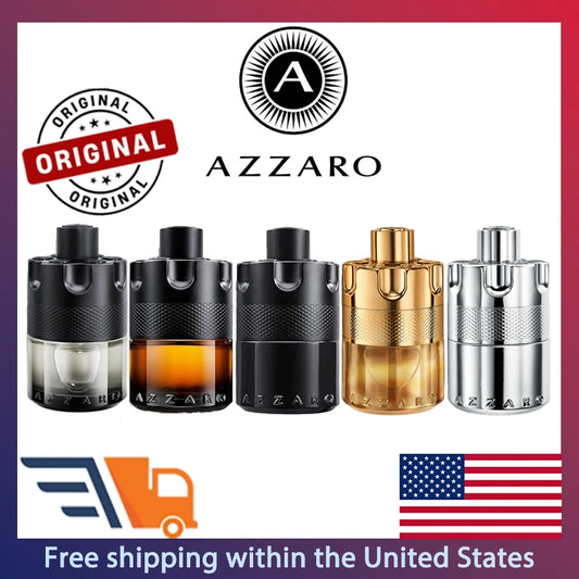 Azzaro Wanted Series Eau de Parfum Spray 100ml, French Original Perfumes Cologne for Men, Attract Women Pheromones.