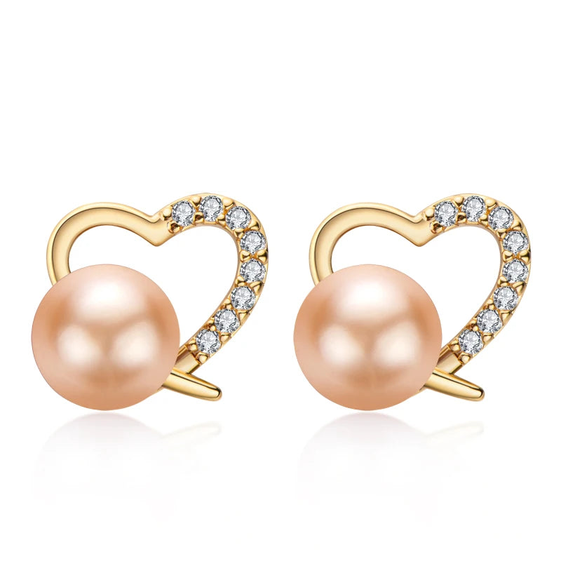 Real Natural Freshwater Pearl Earrings