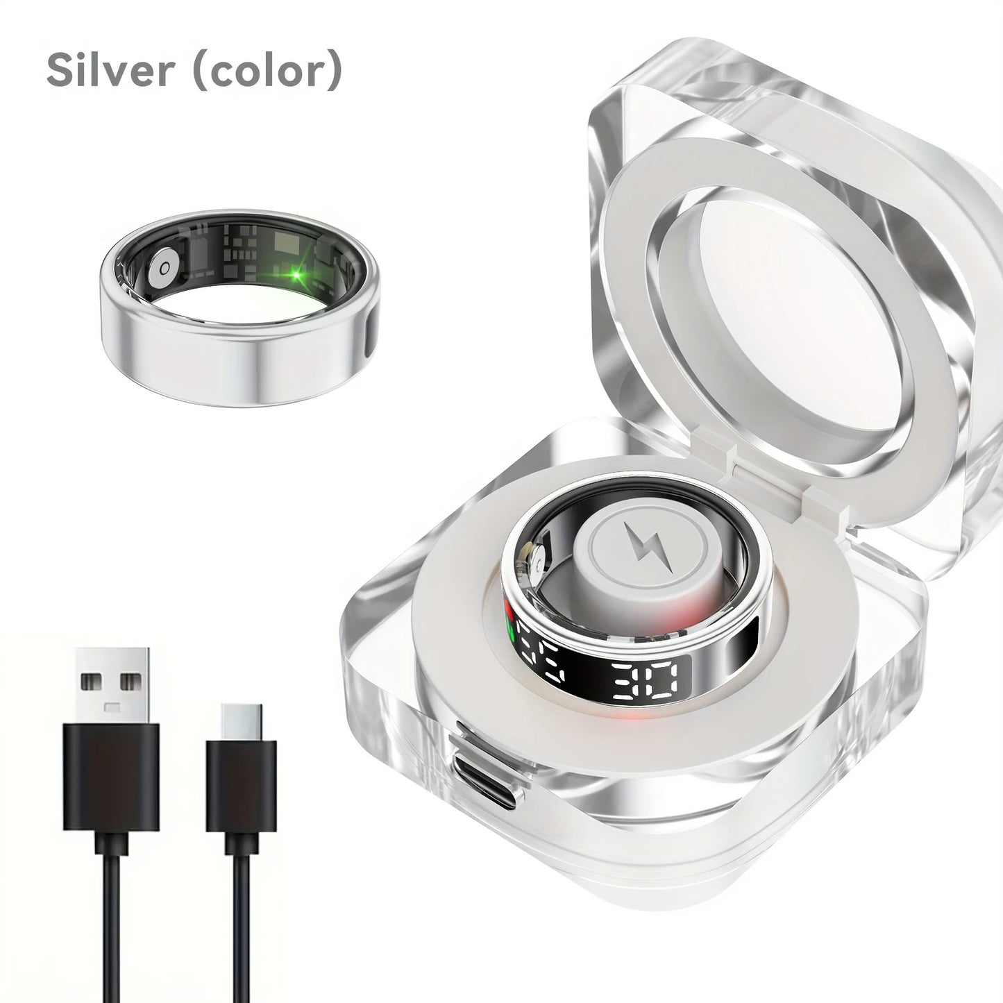 Smart ring, sleep tracking, motion monitoring, compatible with iPhone and Android, smart gift suitable for women and men