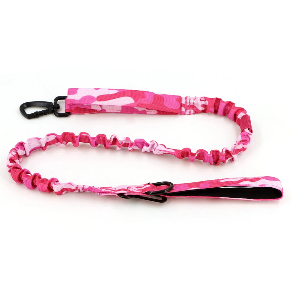 Military Pink Camouflage Dog Harness for Large/Medium Dogs, Harnesses Leash Adjustable, Pet German Shepherd Tactical Training Vest.
