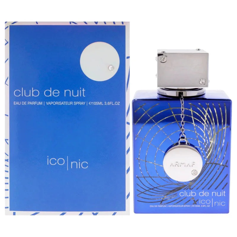 Armaf Club de Nuit Blue Iconic Eau de Parfum 105ml, Original Arab Perfumes, Lasting Fresh Pheromone Perfume Cologne for Men