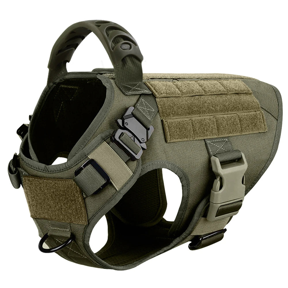 Large Dog Harness and Leash Set Pet German Shepherd and Malinois Training Walking Vest, Dog Harness and Collar for Medium and Large Dogs