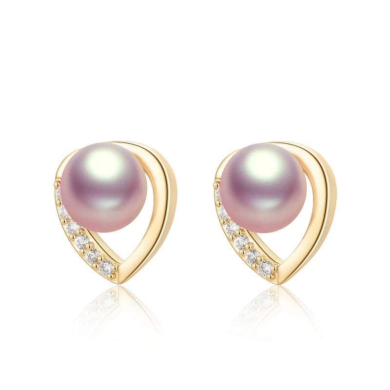 Real Natural Freshwater Pearl Earrings