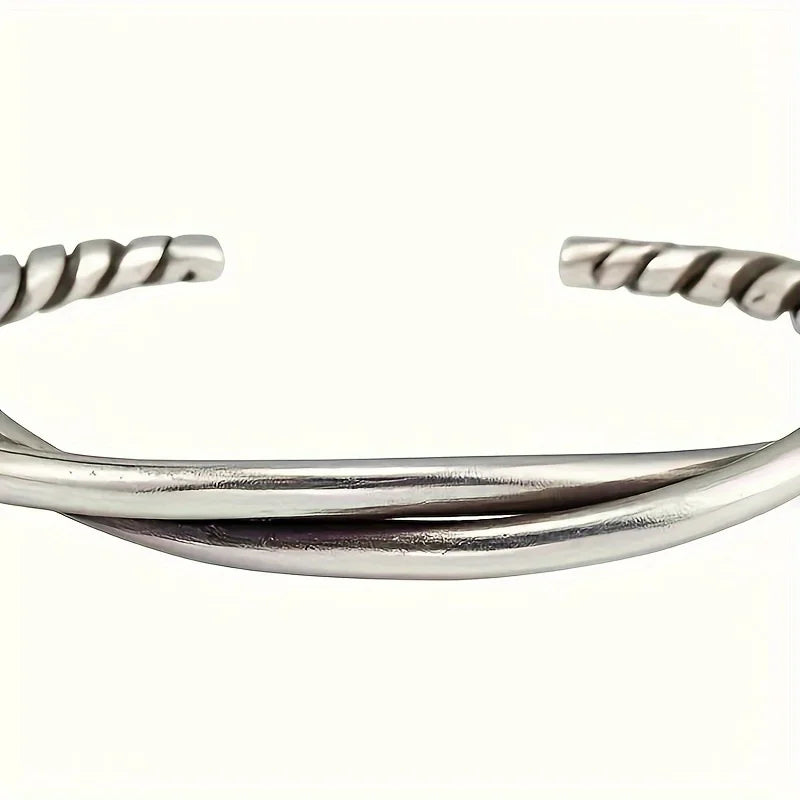 1PC Twisted Wire Bangle Bracelet - Waterproof Unisex