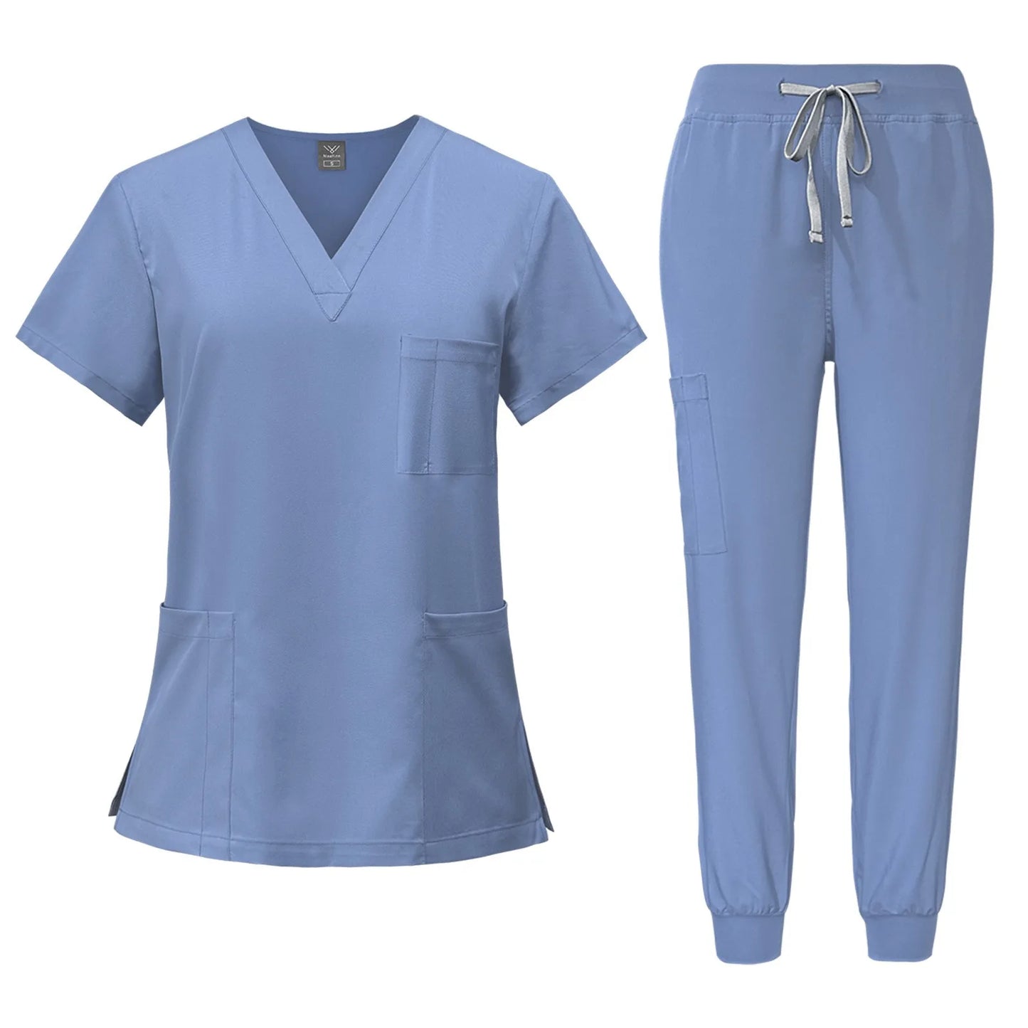 Medical Nurse Uniform 2Piece Workwear Medical Scrubs Set Hospital Uniform Surgery Dentist Overalls Spa Clinical Beauty Work Wear